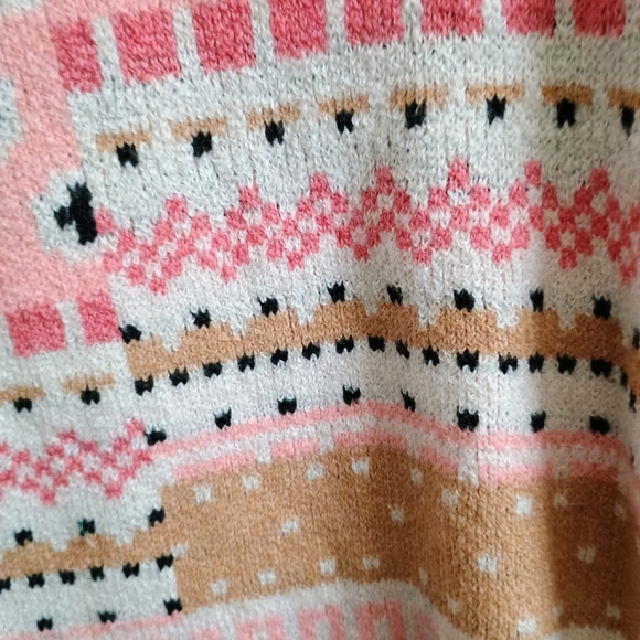Time and Tru Women's Sweater - Pink, Tan, Cream - Picture 5 of 6
